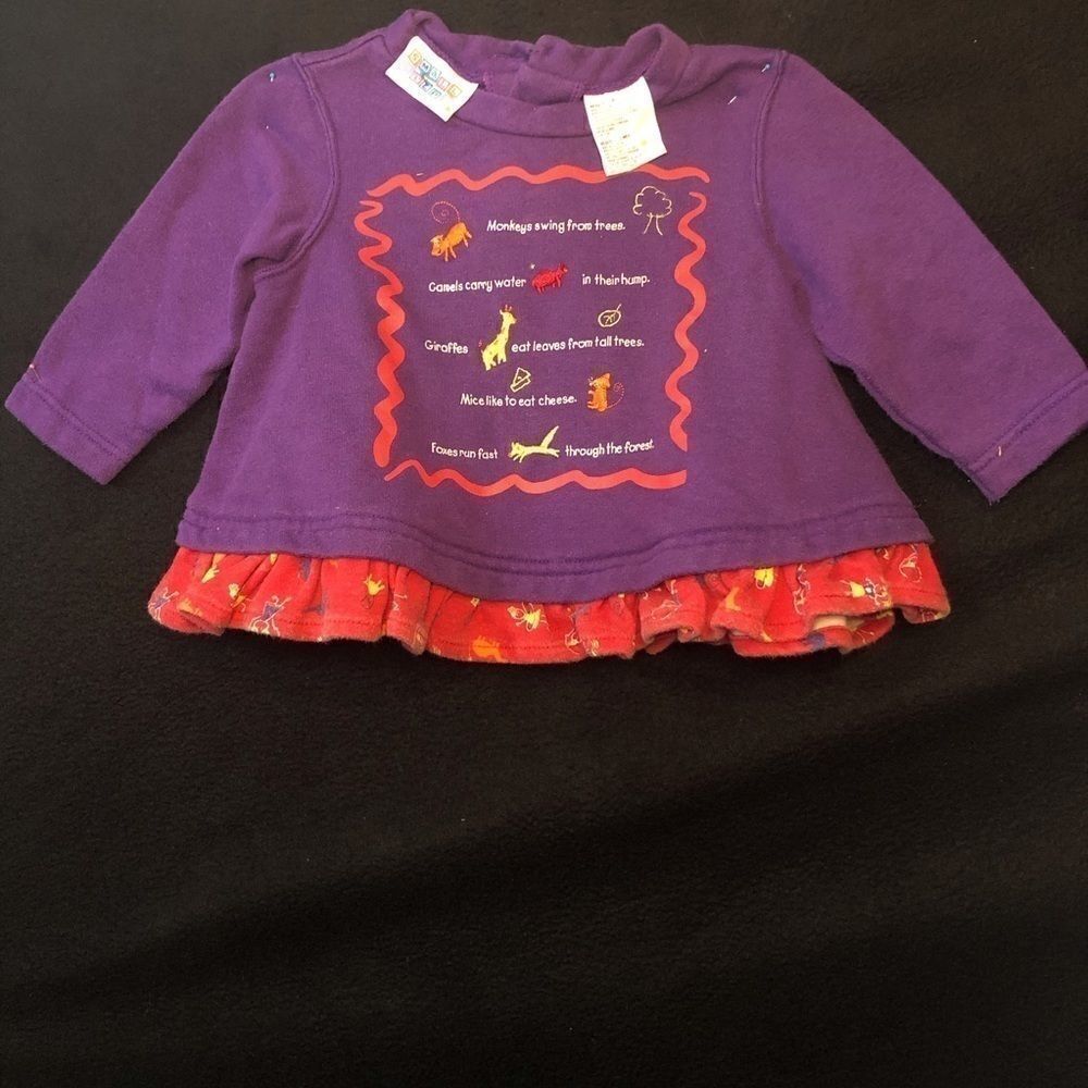 Small Steps Girls L/S Top Sz 12 months Thick